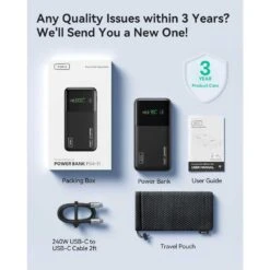 140W Fast Charging Power Bank 25000mAh Compact, High-Capacity, USB-C Laptop & Phone Charger For Travel, Work & Emergencies -Home Electronics Store 140w fast charging power bank 25000mah 2