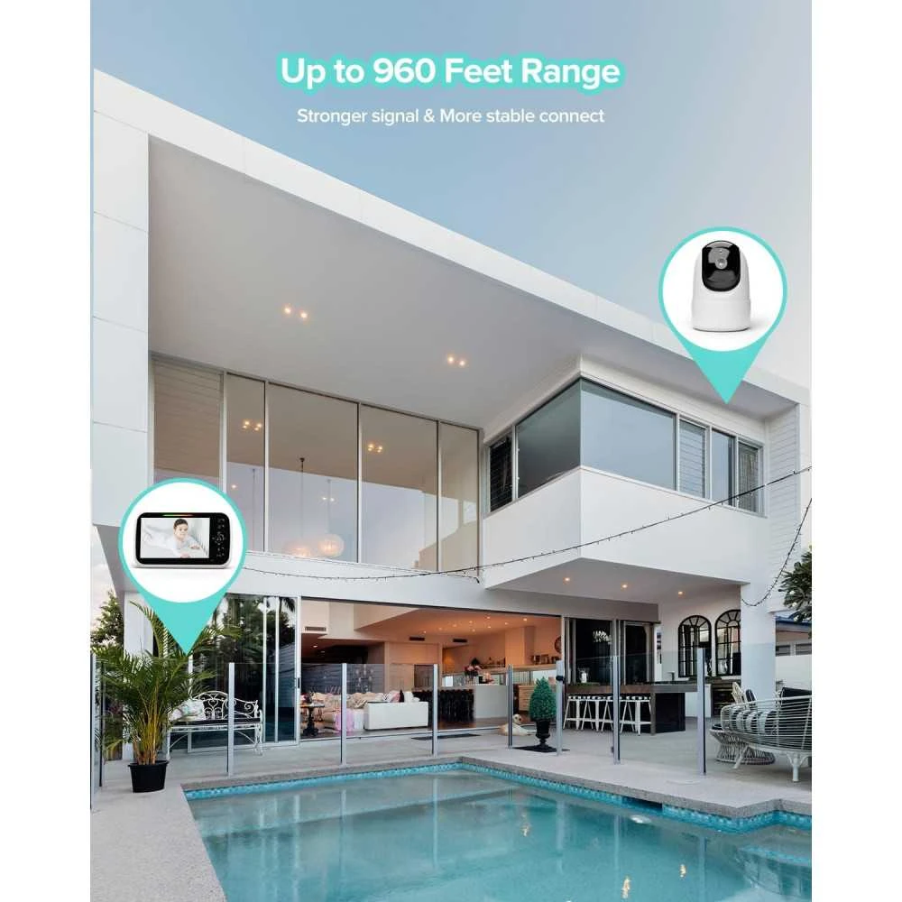 5” Video Baby Monitor With Camera 2 Way Talk Night Vision Temperature Sensor Lullabies & Long Battery Life 10 5” Video Baby Monitor With Camera 2 Way Talk Night Vision Temperature Sensor Lullabies & Long Battery Life - Image 8