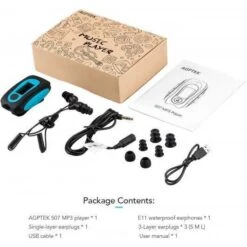 AGPTEK IPX8 Waterproof MP3: Dive Into Music While You Swim -Home Electronics Store agptek s07 the 100 waterproof music player 1 6
