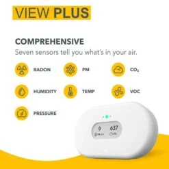 Airthings 2960 View Plus - Comprehensive Indoor Air Quality Monitor With Radon Detection, Battery-Powered And WiFi Connected -Home Electronics Store airthings 2960 view plus comprehensive indoor air quality monitor with radon detection battery powered and wifi connected 8