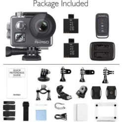 AKASO V50 Elite 4K60fps Action Camera: Waterproof, WiFi, Voice Control & More -Home Electronics Store akaso v50 elite 4k60fps action camera voice control 131ft waterproof 8x zoom helmet kit 7