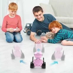 ALLCELE Girls Robot Toy, Rechargeable RC Robot For Kids, LED Eyes & Music, Remote Control, Pink, For Ages 3+ -Home Electronics Store allcele girls robot toy rechargeable rc robot for kids led eyes music remote control pink for ages 3 2