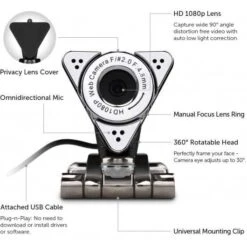 Aluratek 1080p HD Webcam: Crystal-Clear Desktop & Conference Streaming 12 Aluratek 1080p HD Webcam: Crystal-Clear Desktop & Conference Streaming -Home Electronics Store aluratek awc01f the triangular webcam 1 2