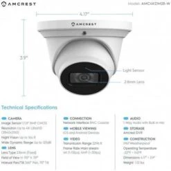 Amcrest 4K UltraHD Outdoor Security Camera: Crystal-Clear Surveillance -Home Electronics Store amcrest amc4kdm28 w maximum quality 2