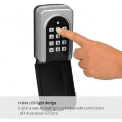 ANSLOCK Secure Digital Key Lock Box With LED Light, Waterproof Cover, And Easy Code Setup For Home, Office 12 ANSLOCK Secure Digital Key Lock Box With LED Light, Waterproof Cover, And Easy Code Setup For Home, Office -Home Electronics Store anslock key lock box outside key storage lockbox with code for office house warehouse wall mount push button combination 3