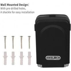 ANSLOCK Secure Digital Key Lock Box With LED Light, Waterproof Cover, And Easy Code Setup For Home, Office 14 ANSLOCK Secure Digital Key Lock Box With LED Light, Waterproof Cover, And Easy Code Setup For Home, Office -Home Electronics Store anslock key lock box outside key storage lockbox with code for office house warehouse wall mount push button combination 5