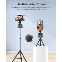 Auto-Face Tracking Webcam With Built-in Microphone And Tripod