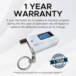 BACtrack Keychain Breathalyzer - Portable Alcohol Tester, Accurate Results, Easy To Use, USB Rechargeable -Home Electronics Store bactrack go keychain breathalyzer white 1 2