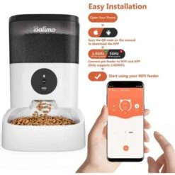 Smart Pet Feeder With Wi-Fi & Voice Recording – Automatic Food Dispenser For Cats & Dogs -Home Electronics Store balimo 4l feeding your animals from a distance 1 5