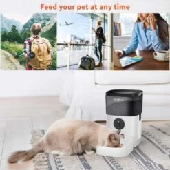 Smart Pet Feeder With Wi-Fi & Voice Recording – Automatic Food Dispenser For Cats & Dogs -Home Electronics Store balimo 4l feeding your animals from a distance 1 6