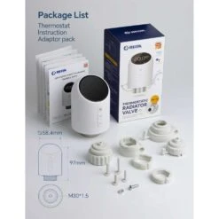 Beok Smart WiFi Radiator Thermostat Valve Compatible With Tuya, Alexa, And Google Home