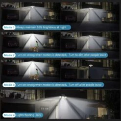 Bright Waterproof Solar Lights With Motion Sensor And Remote, 2500 Lumens, 2-Pack -Home Electronics Store bright waterproof solar lights with motion sensor and remote 2500 lumens 2 pack 3