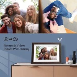 Captivating Moments: BSIMB 64GB WiFi Digital Picture Frame With 2K Display -Home Electronics Store bsimb vision 10l wood w10db the connected photo frame 6