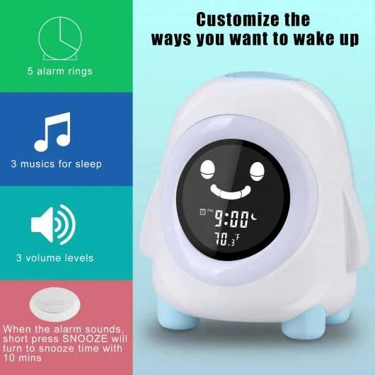 Brighten Your Child's Morning With Cadrim Light Alarm Clock – Fun Colors & Soothing Sounds 4 Brighten Your Child's Morning With Cadrim Light Alarm Clock – Fun Colors & Soothing Sounds - Image 2