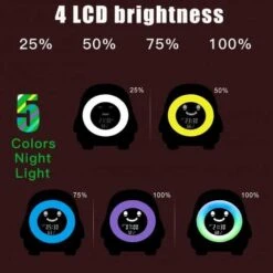 Brighten Your Child's Morning With Cadrim Light Alarm Clock – Fun Colors & Soothing Sounds 11 Brighten Your Child's Morning With Cadrim Light Alarm Clock – Fun Colors & Soothing Sounds -Home Electronics Store cadrim kids alarm clock the digital alarm clock for kids 2