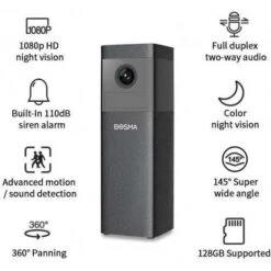BOSMA Security Camera: Advanced Home Protection -Home Electronics Store cameras bosma x1 the camera with a built in siren bosma x1 is a security camera with a 145 wide angle and advanced image sensor 1 9