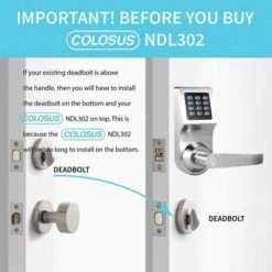 Colosus NDL302 Smart Digital Lock: Keyless Convenience With Enhanced Security -Home Electronics Store colosus ndl302 total security 1 2