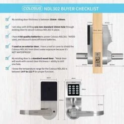 Colosus NDL302 Smart Digital Lock: Keyless Convenience With Enhanced Security -Home Electronics Store colosus ndl302 total security 1 5