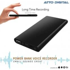 PoweRec Voice Activated Recorder: Ultimate Audio Clarity & Longevity -Home Electronics Store computer atto digital powerec the voice recorder 3 in 1 atto digital powerec is a voice recorder with 14 days of autonomy and en 3