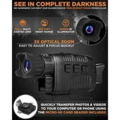 CREATIVE XP GlassCondor Pro: Digital Night Vision Monocular For Total Darkness -Home Electronics Store creative xp glasscondor the night vision monocular 5