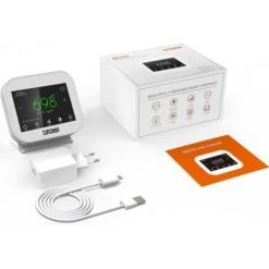 CURCONSA Multi-Sensor Air Quality Monitor With CO2 Detection And Climate Control -Home Electronics Store curconsa the monitor for good air quality 6