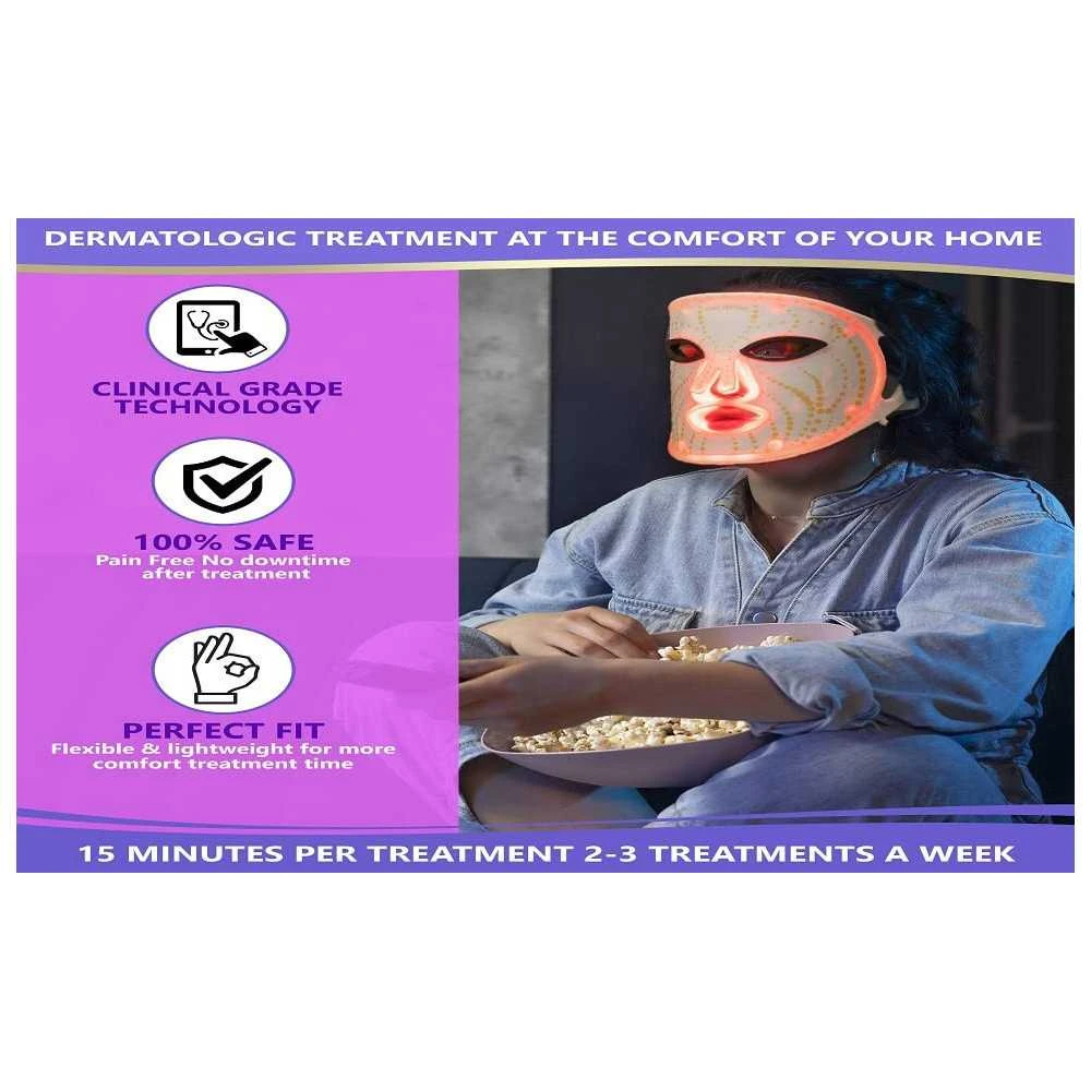 Dermal-Tech Flexible PDT LED Face Mask - Red Light Therapy For Anti-Aging, Dark Spots, And Skin Rejuvenation 4 Dermal-Tech Flexible PDT LED Face Mask - Red Light Therapy For Anti-Aging, Dark Spots, And Skin Rejuvenation - Image 2