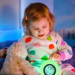 Vibrant 7-Color Changing Alarm Clock With Projector For Kids -Home Electronics Store digital kids alarm clock moon stars 1 4
