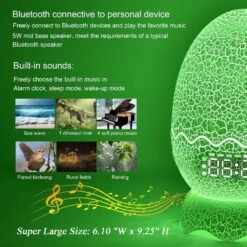 Dragon Egg Alarm Clock: Night Light, White Noise & Bluetooth Speaker For Kids & Adults -Home Electronics Store dragon egg alarm clock night light white noise bluetooth speaker for kids adults 3