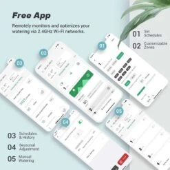 Effortless Smart Indoor Sprinkler Control: 8-Zone WiFi Controller With Free App And Rain Sensor Compatibility -Home Electronics Store effortless smart indoor sprinkler control 8 zone wifi controller with free app and rain sensor compatibility 4