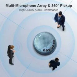 EMeet Lunalite Bluetooth Conference Speaker: USB-C, 360° Voice Pickup & 3 Microphones For Clear Zoom And Skype Calls -Home Electronics Store emeet luna lite the bluetooth conference speaker 3