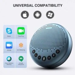 EMeet Lunalite Bluetooth Conference Speaker: USB-C, 360° Voice Pickup & 3 Microphones For Clear Zoom And Skype Calls -Home Electronics Store emeet luna lite the bluetooth conference speaker 4