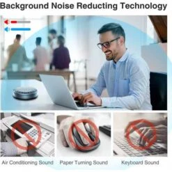 EMeet Lunalite Bluetooth Conference Speaker: USB-C, 360° Voice Pickup & 3 Microphones For Clear Zoom And Skype Calls -Home Electronics Store emeet luna lite the bluetooth conference speaker 5