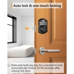 Secure Keyless Entry Door Lock With Keypad, Auto Lock, And Weatherproof Design -Home Electronics Store entry door electronic keypad lock teeho 1 2