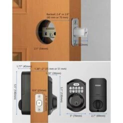 Secure Keyless Entry Door Lock With Keypad, Auto Lock, And Weatherproof Design -Home Electronics Store entry door electronic keypad lock teeho 1 5