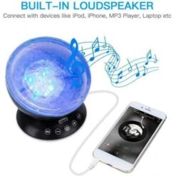 Transform Any Room With Relaxing Ocean Waves And Music - Perfect For Kids And Adults -Home Electronics Store estink ocean wave projector the baby night light projector 2
