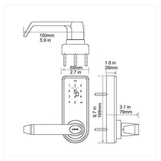 ETEKJOY Digital Door Lock: 3-in-1 Security With Touchscreen And RFID Access 6 ETEKJOY Digital Door Lock: 3-in-1 Security With Touchscreen And RFID Access - Image 4