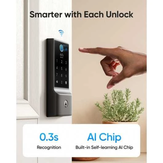 Eufy Smart Lock C220 & Video Smart Lock E330 Fingerprint, Wi-Fi Control, 6 Unlock Methods, Alexa & Google Assistant Compatible 4 Eufy Smart Lock C220 & Video Smart Lock E330 Fingerprint, Wi-Fi Control, 6 Unlock Methods, Alexa & Google Assistant Compatible - Image 2