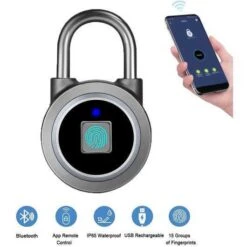 MEGAFEIS Smart Padlock With Fingerprint And Bluetooth - Waterproof And Secure -Home Electronics Store fingerprint padlock the thumbprint padlock 2