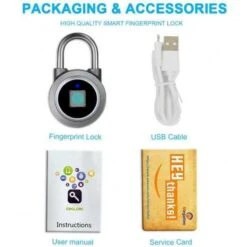 MEGAFEIS Smart Padlock With Fingerprint And Bluetooth - Waterproof And Secure -Home Electronics Store fingerprint padlock the thumbprint padlock 5