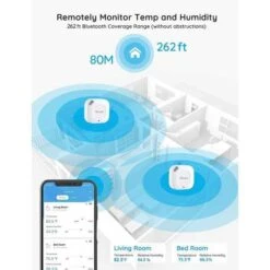 Govee Bluetooth Hygrometer & Thermometer: Smart Humidity And Temperature Monitoring -Home Electronics Store govee h5074001 b5074001 the hygrometer thermometer 5