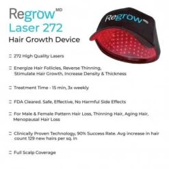 HairMax RegrowMD Laser Hair Growth Device - FDA Cleared, Fast Results -Home Electronics Store hairmax regrowmd laser hair growth cap fda cleared 272 medical grade lasers 5
