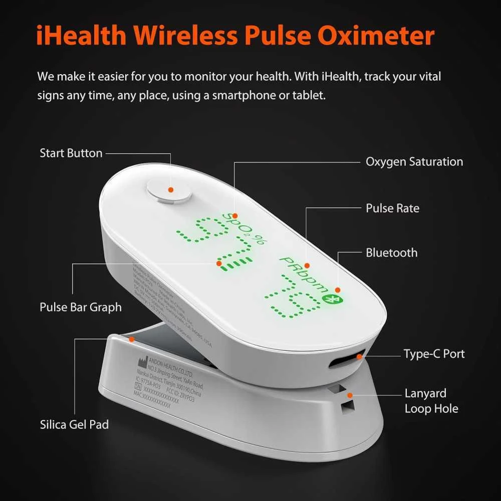 IHealth Air Wireless Fingertip Pulse Oximeter: Accurate Health Monitoring At Your Fingertips 4 IHealth Air Wireless Fingertip Pulse Oximeter: Accurate Health Monitoring At Your Fingertips - Image 2