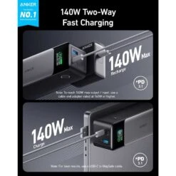 High-Capacity Anker 737 Power Bank 24,000mAh, 140W Fast Charging For Laptops, IPhones, Samsung, And More -Home Electronics Store high capacity anker 737 power bank 24000mah 140w fast charging for laptops iphones samsung and more 2
