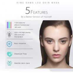 Unlock Radiant Skin: HIME SAMA Pro 7 Color LED Mask For Face & Neck 11 Unlock Radiant Skin: HIME SAMA Pro 7 Color LED Mask For Face & Neck -Home Electronics Store hime sama pro a better skin care 2