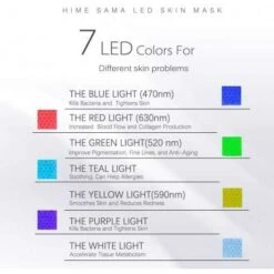 Unlock Radiant Skin: HIME SAMA Pro 7 Color LED Mask For Face & Neck 14 Unlock Radiant Skin: HIME SAMA Pro 7 Color LED Mask For Face & Neck -Home Electronics Store hime sama pro a better skin care 5
