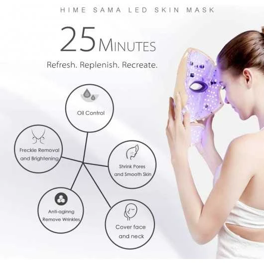 Unlock Radiant Skin: HIME SAMA Pro 7 Color LED Mask For Face & Neck 9 Unlock Radiant Skin: HIME SAMA Pro 7 Color LED Mask For Face & Neck - Image 7