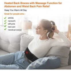 Heating Pad For Back Pain Relief With Massage - Customizable Heat & Vibration Settings -Home Electronics Store hunt heat the pain relief belt 1 3