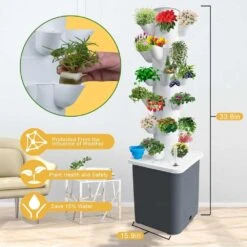 Hydroponic Vertical Garden System - Indoor Smart Garden Kit With Water Pump And Tank For Plant Lovers (30 Plants) 10 Hydroponic Vertical Garden System - Indoor Smart Garden Kit With Water Pump And Tank For Plant Lovers (30 Plants) -Home Electronics Store hydroponic vertical garden system indoor smart garden kit with water pump and tank for plant lovers 30 plants 2