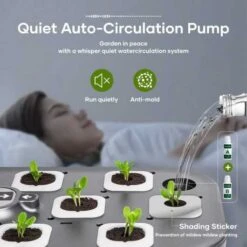 Grow Fresh Herbs All Year Round With Full-Spectrum Hydroponic Garden – Perfect For Kitchens & Indoors -Home Electronics Store hydroponics growing system lyko 12 pods indoor garden with 36w 80 led grow lights automatic timer pump adjustable height up 9