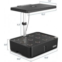 IDOO Hydroponics Growing System: Grow Fresh Herbs & Veggies Indoors Year-Round -Home Electronics Store idoo 12pods hydroponics growing system indoor garden with led grow light plants germination kit built in fan automatic 8